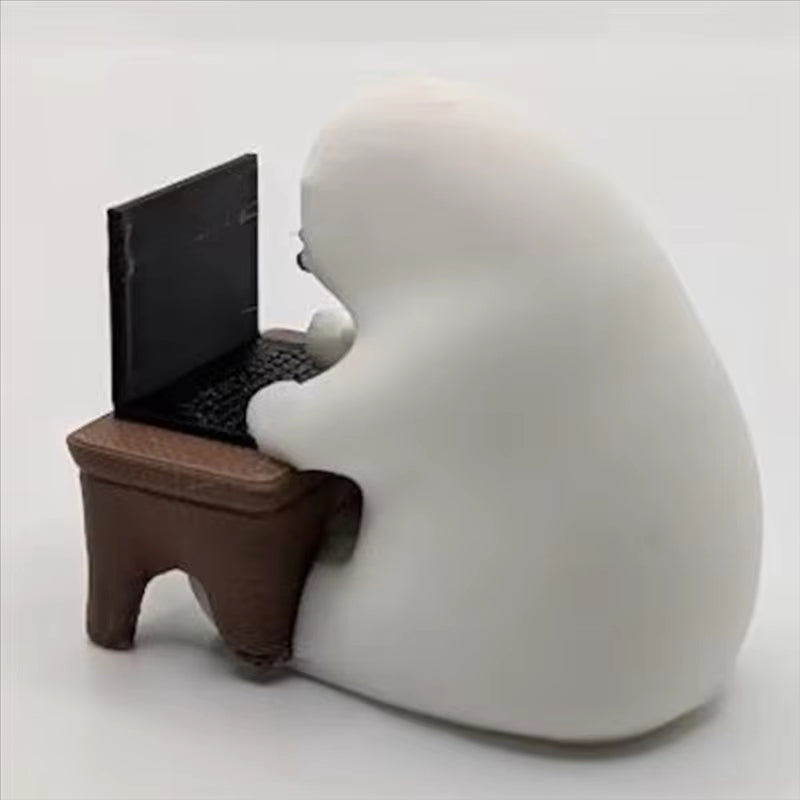 Bear Writing Code Mini Ornament